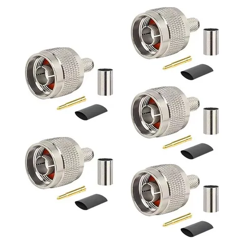 MOOKEERF N Male Crimp Connector for RG58 / LMR195 / RG400
