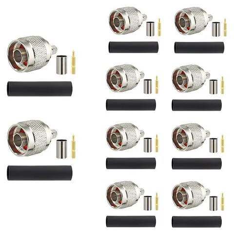 MOOKEERF N Male Crimp Connector for RG8X / LMR240 / KMR240