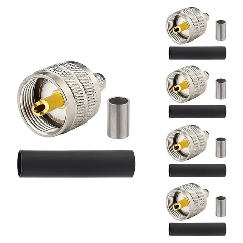 MOOKEERF PL-259 Crimp Connector for RG8X / LMR240 / Mini-8