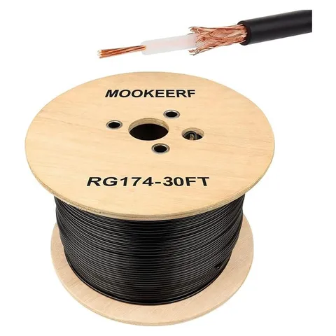 MOOKEERF RG174 Coax Cable (No Connectors)