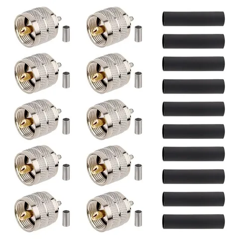 MOOKEERF PL-259 Crimp Connector for RG316 / RG174