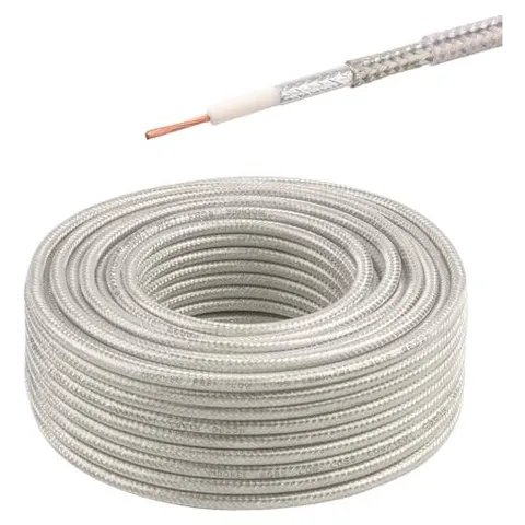 MOOKEERF RG8X Coax Cable (No Connectors) (Silver)