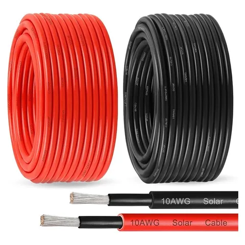 MOOKEERF Solar PV Wire, Red + Black, Tinned Copper