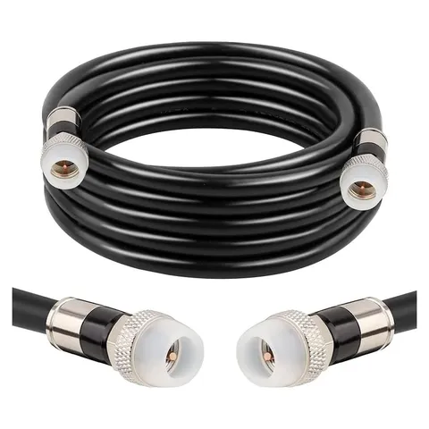 MOOKEERF RG6 F-Type Male to Male Coax Cable, Direct Burial (Black)