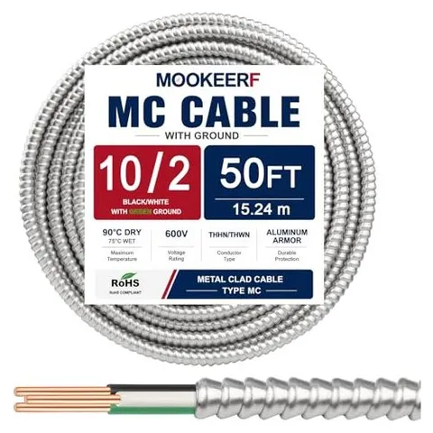 MOOKEERF MC Aluminum-Armored Cable with Ground