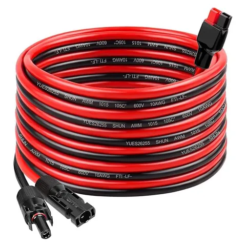 MOOKEERF 10 AWG Solar Connector to Anderson-Style Cable